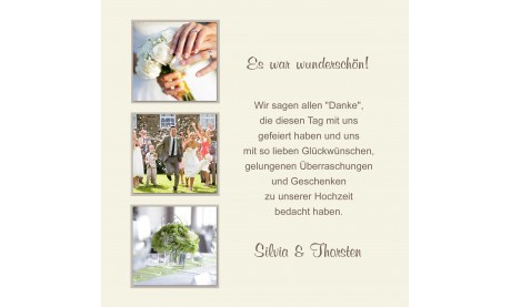 Danksagungskarte Hochzeit, Karte Hochzeit "Du & Ich"