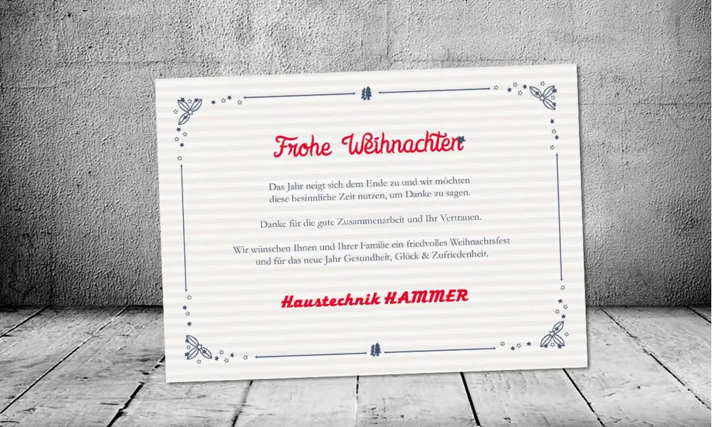 Weihnachtskarte Firmen originell