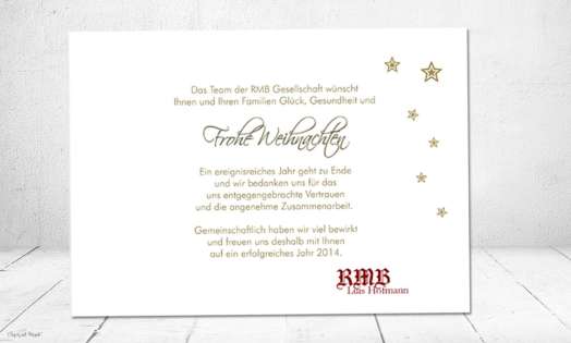 Geschäftliche Weihnachtskarten mit Logo