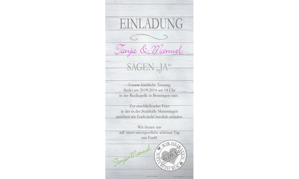 Einladungskarte, Karte Hochzeit, Event Einladung