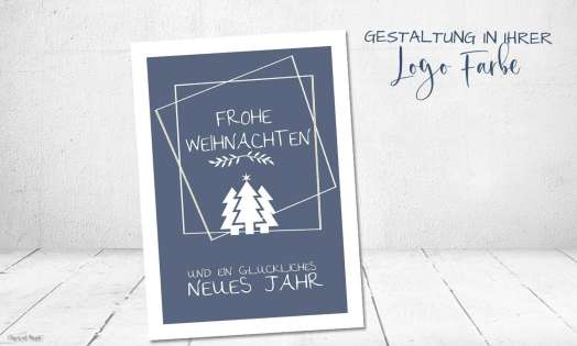 Weihnachtskarten geschäftlich mit Logo