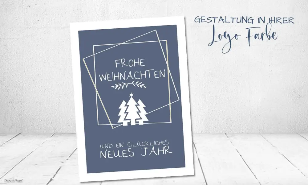 Weihnachtskarten geschäftlich mit Logo