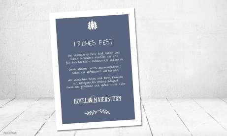 Weihnachtskarten geschäftlich mit Logo