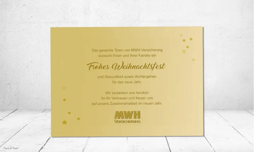 Individuelle Weihnachtskarte geschäftlich