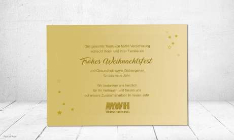 Individuelle Weihnachtskarte geschäftlich