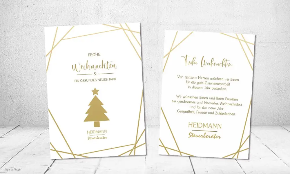 Besondere Weihnachtskarten geschäftlich