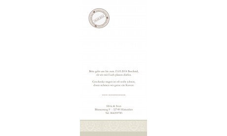 Einladungskarte, Karte Hochzeit, "Holzplanken"Einladung