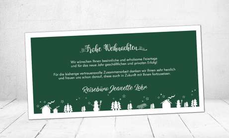 Weihnachtskarte Postkarte lang geschäftlich