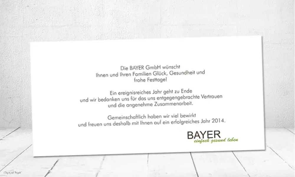 Weihnachtskarte geschäftlich