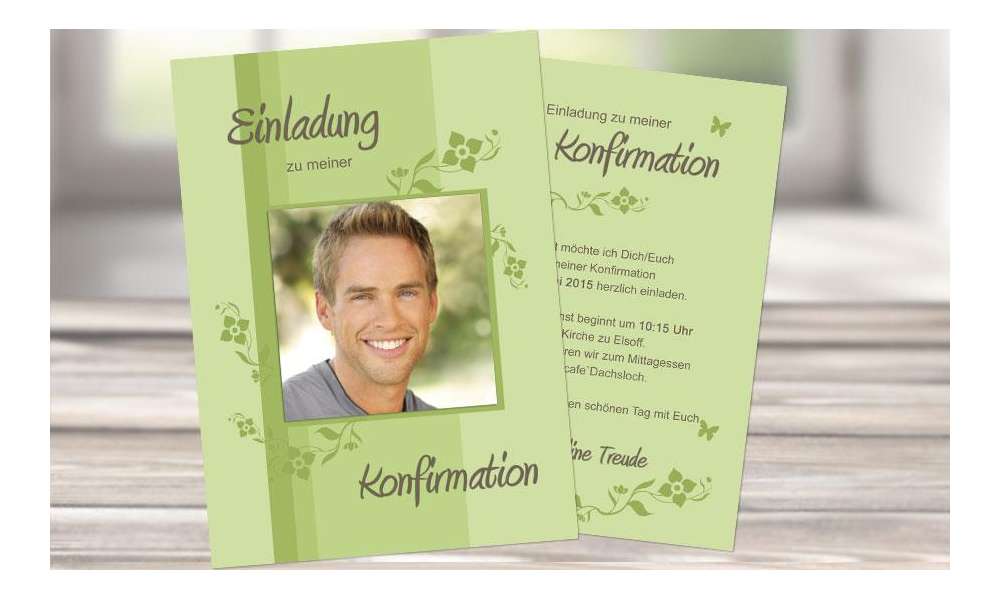 Einladung Kommunion / Konfirmation, Postkarte, lila
