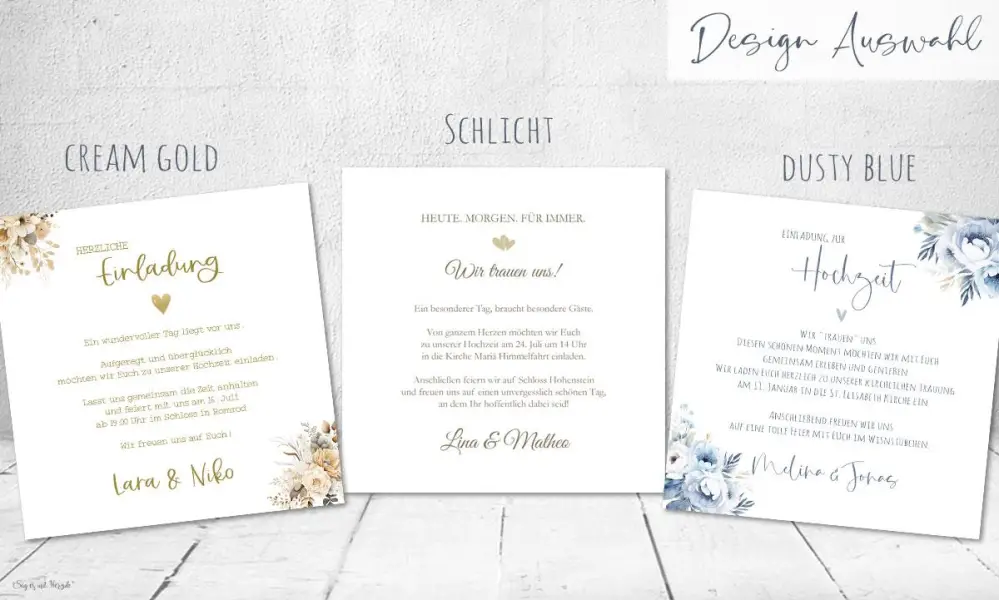 Design Lasercut Hochzeitseinladungen Inlay