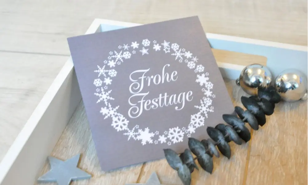Firmen Weihnachtskarte geschäftlich, Klappkarte