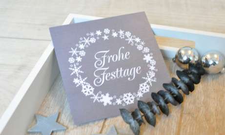 Firmen Weihnachtskarte geschäftlich, Klappkarte