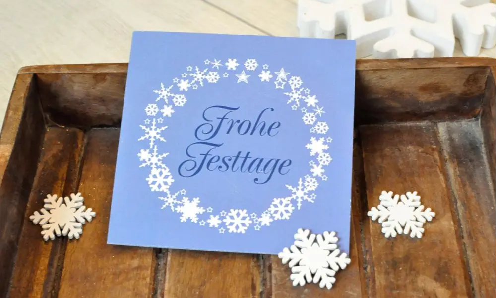 Firmen Weihnachtskarte geschäftlich, Klappkarte