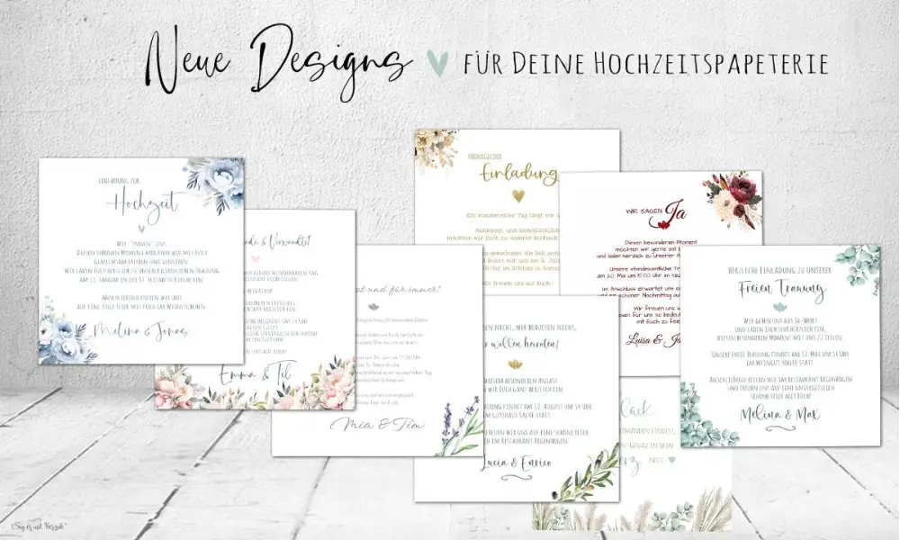 Moderne Hochzeitseinladung Laserschnitt Spitze mit Herz