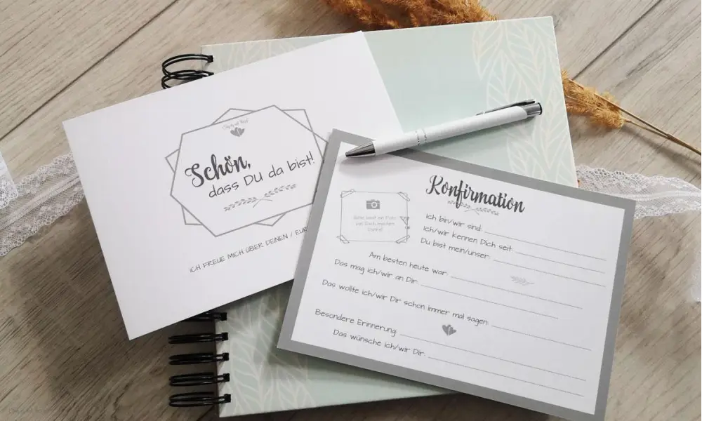 Gästebuch Konfirmation Kommunion, schön dass du da bist