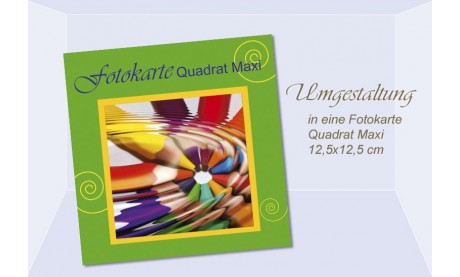 Umgestaltung Fotokarte Quadrat Maxi, 12,5x12,5 cm