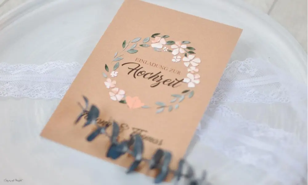 Einladungskarten Hochzeit Kraftpapier