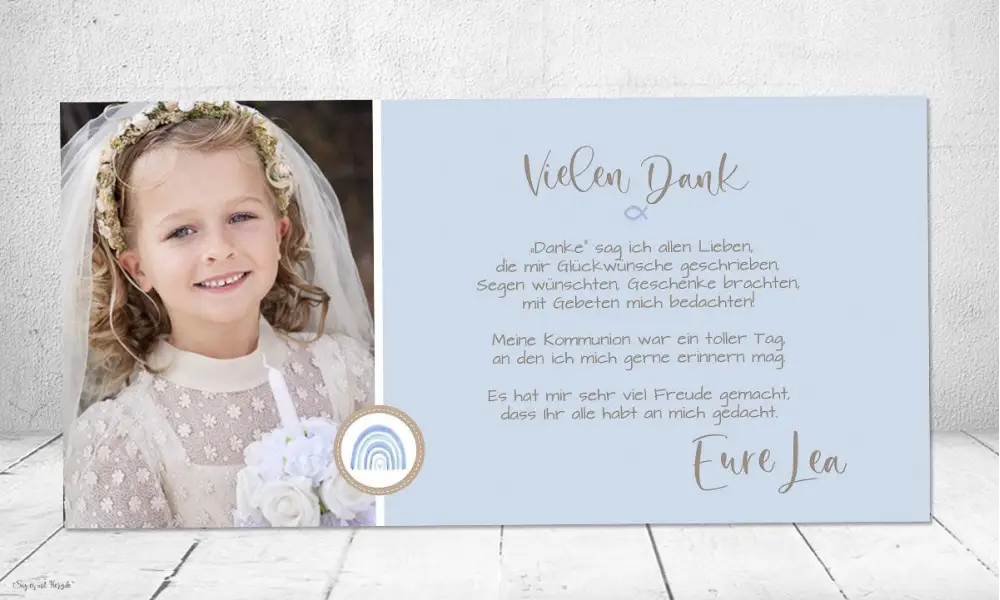 Dankeskarten Kommunion Fotokarten