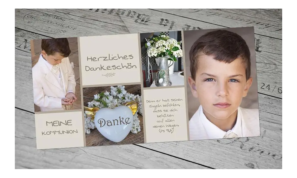 Dankeskarten Kommunion Junge