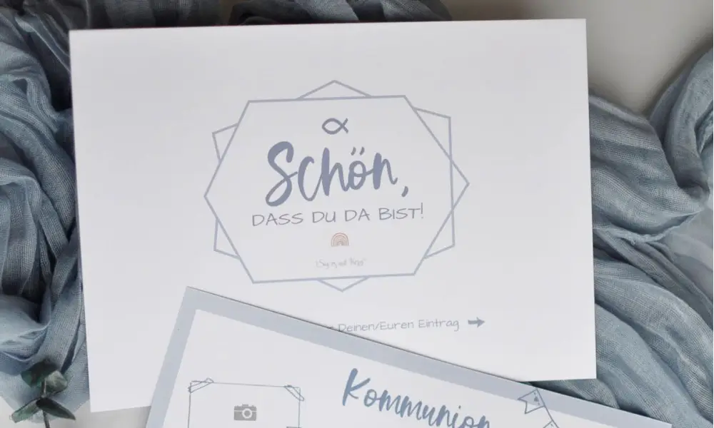 Gästebuch Karte Kommunion