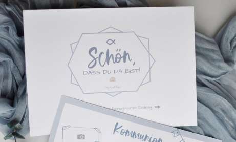 Gästebuch Karte Kommunion