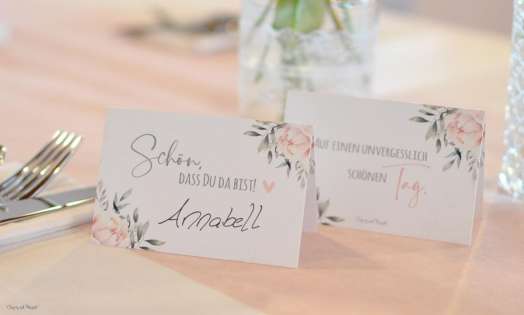 Platzkarte Tischkarte Namensschildchen zur Hochzeit