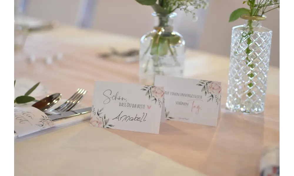Platzkarte Tischkarte Namensschildchen zur Hochzeit