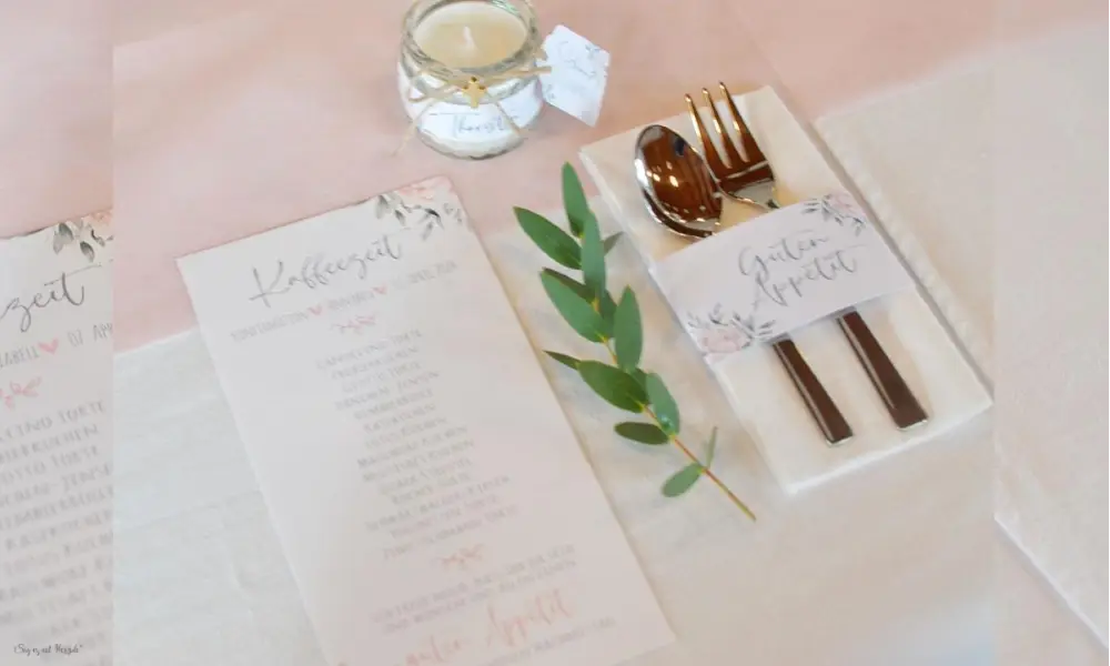 Serviettenbanderole Hochzeit Guten Appetit