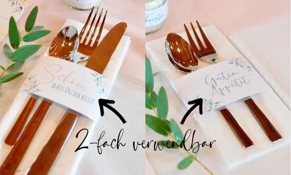 Serviettenbanderole Hochzeit