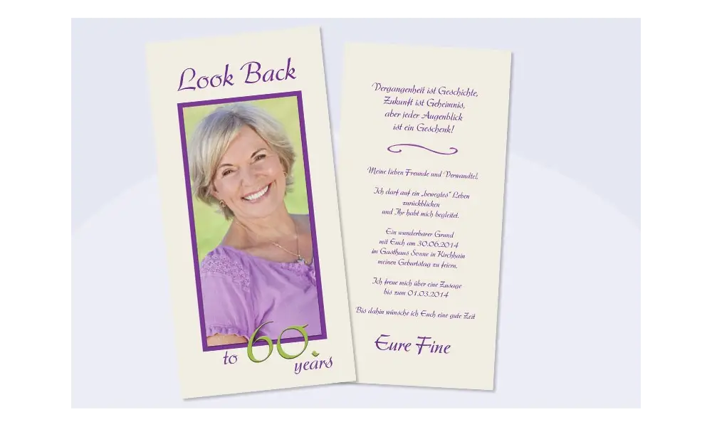 Karte Geburtstag Einladungskarte DIN Lang "Fine"