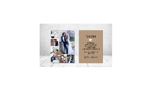 Dankeskarten Hochzeit viele Bilder Collage