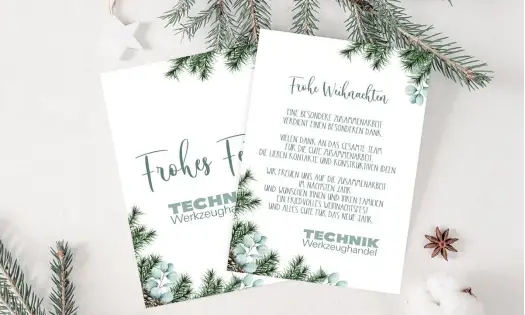 Individuelle Weihnachtskarten für Firmen