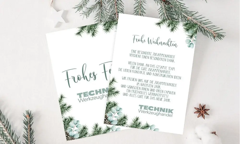 Individuelle Weihnachtskarten für Firmen