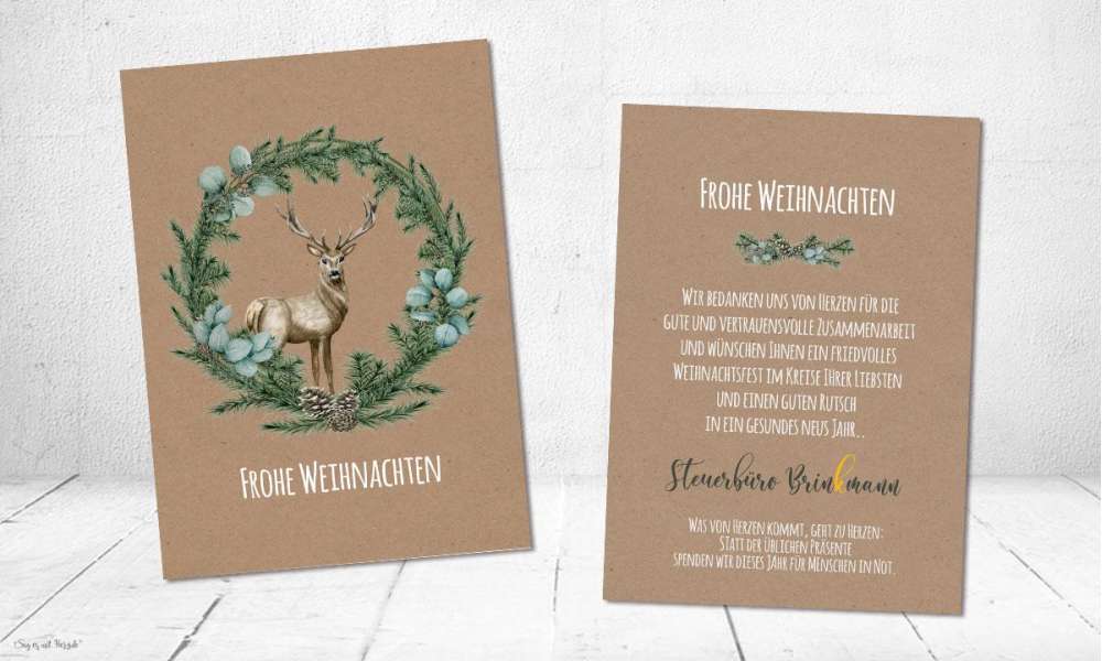 Weihnachtskarten für Unternehmen umweltfreundlich