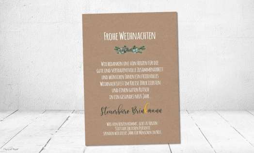 Weihnachtskarten für Unternehmen umweltfreundlich