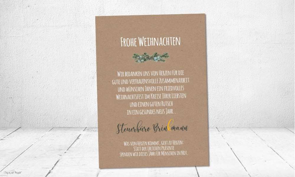 Weihnachtskarten für Unternehmen umweltfreundlich