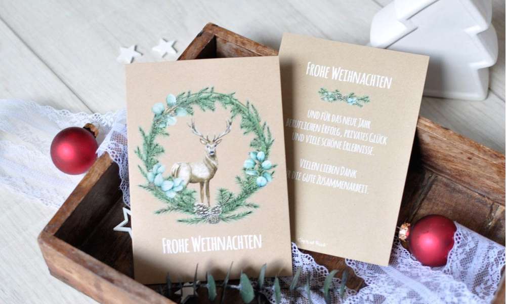 Weihnachtskarten für Unternehmen umweltfreundlich