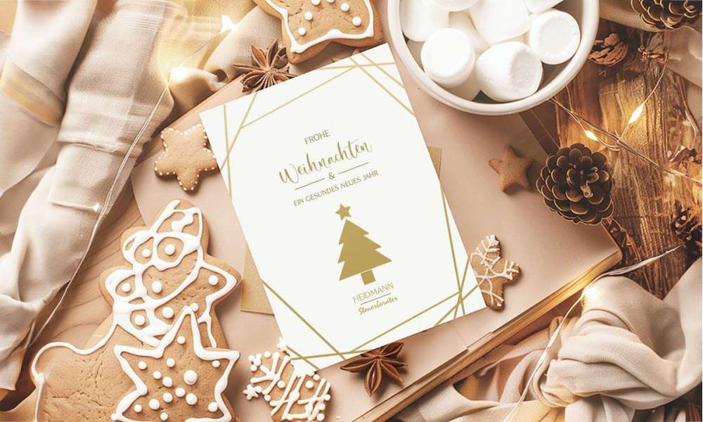 Weihnachtskarten für Unternehmen, edel