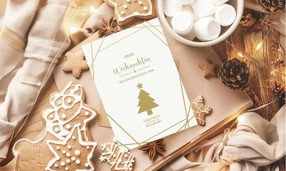 Weihnachtskarten für Unternehmen, edel