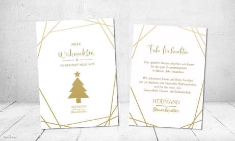 Weihnachtskarten für Unternehmen, edel