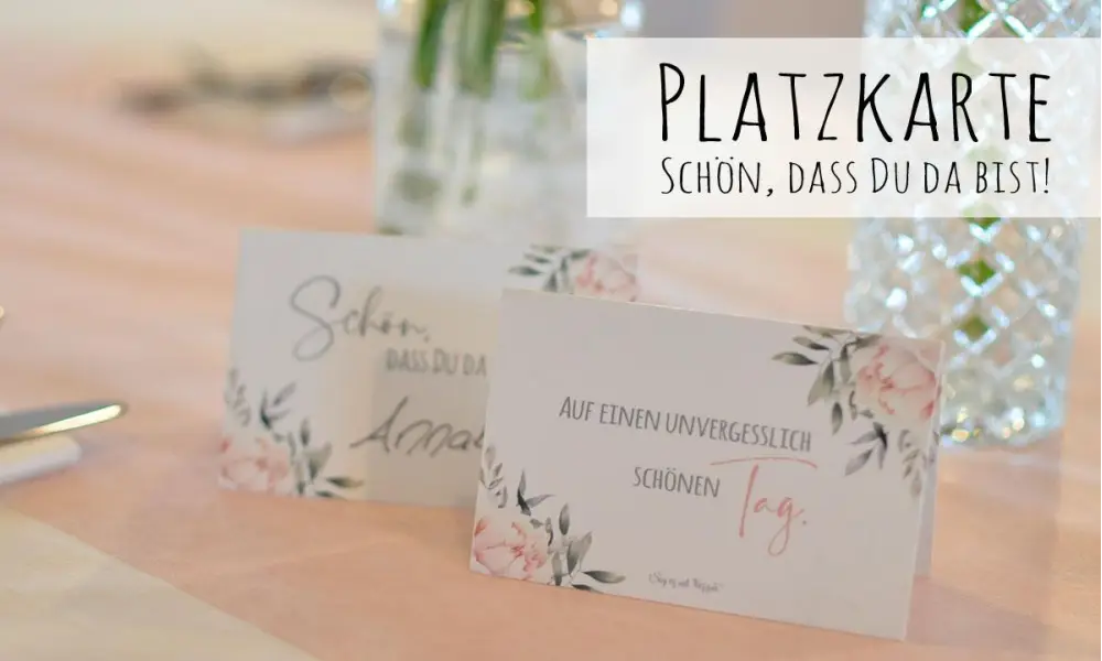 Platzkarte Tischkarte Konfirmation Kommunion in rosa salbei