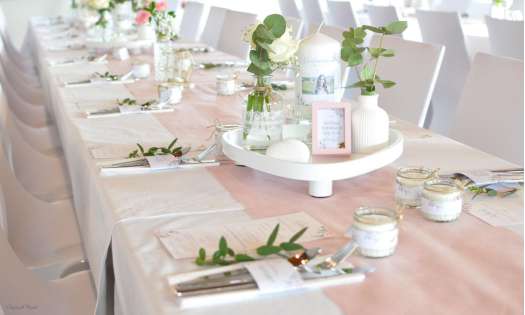 Serviettenbanderole Konfirmation Kommunion salbei rosa