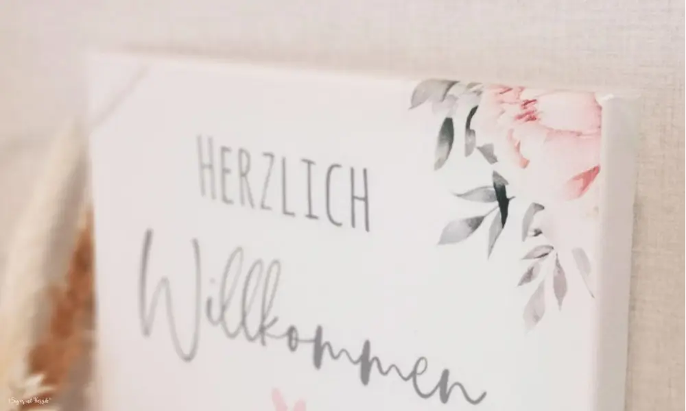 Willkommensschild Kommunion mit Foto