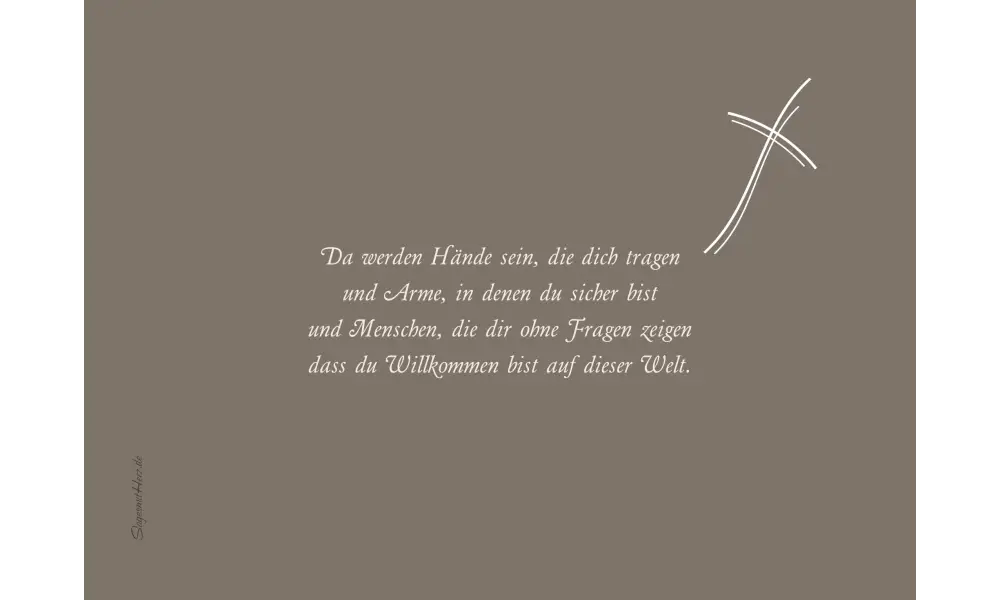 Einladungskarte zur Taufe in braun, Flachkarte 