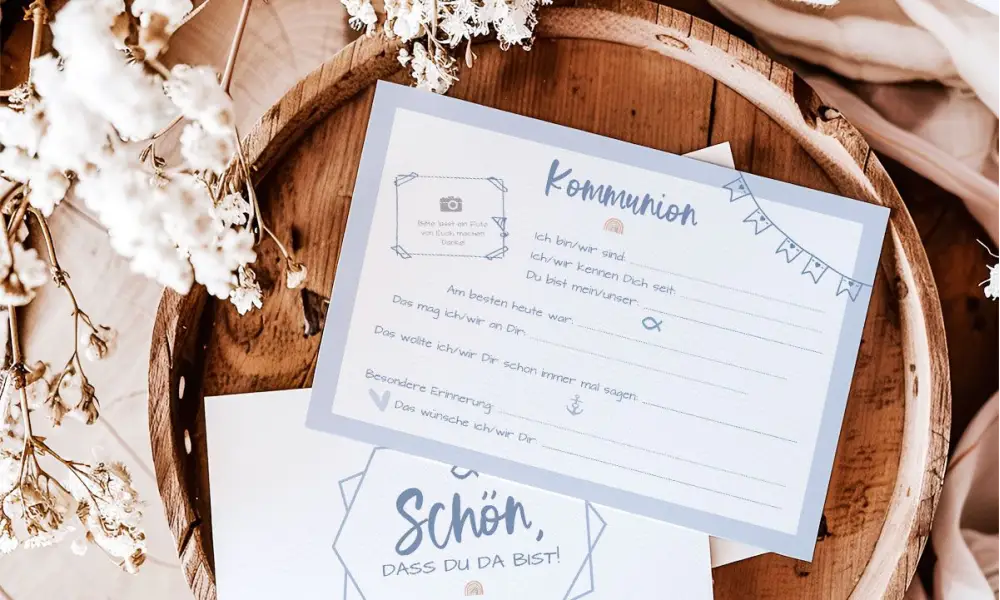 Gästebuch Karten Kommunion