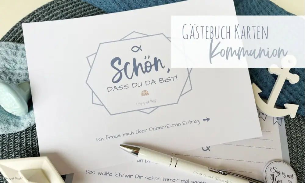 Gästebuch Karten Kommunion
