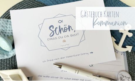 Gästebuch Karten Kommunion