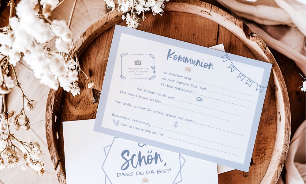 Gästebuch Karten Kommunion