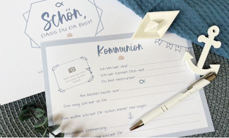 Gästebuch Karten Kommunion